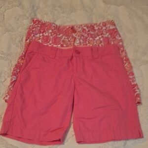 Lilly Pulitzer 2 Pair Of Pink Women's Shorts Size 4 EUC (#14)